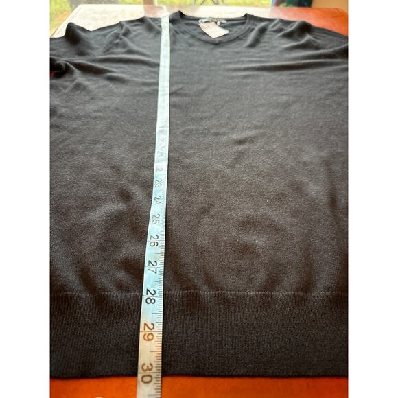 J.Crew Mercantile Men’s Black Wool Blend V-Neck Sweater Large Tall LT - Picture 5 of 8